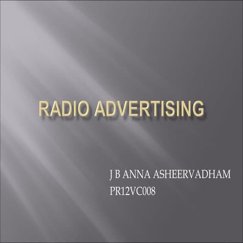 Radio advertising
