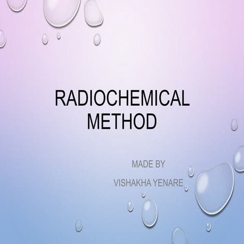 Radiochemical method