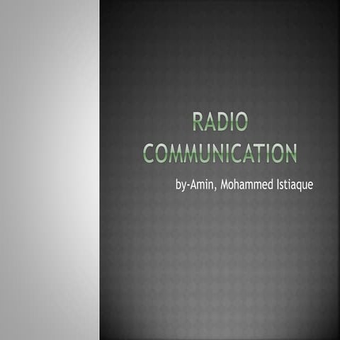 Radio communication | PPT