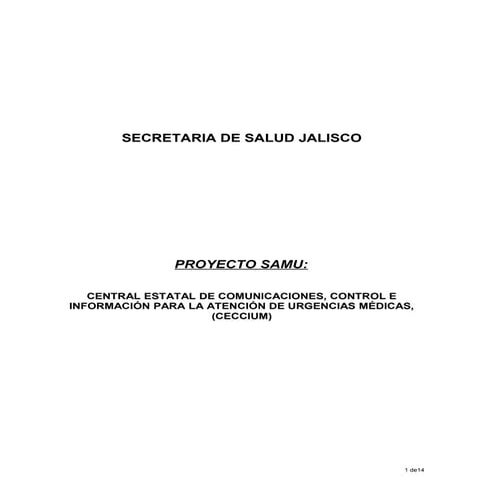 SISTEMA DE RADIOCOMUNICACION SAMU JALISCO