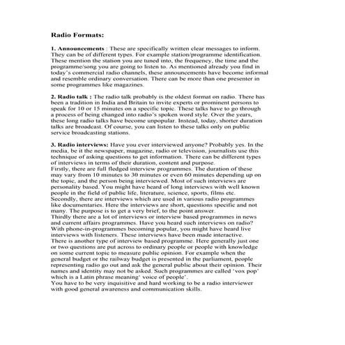 EC - Radio - Radio formats  final