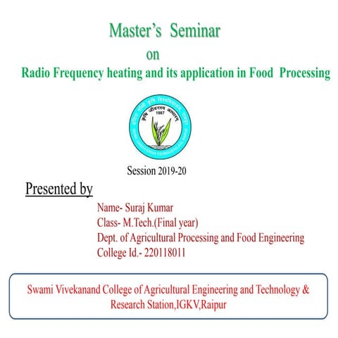 Radio frequency cooking