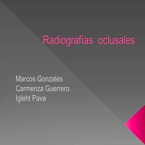 Radiografías  oclusales
