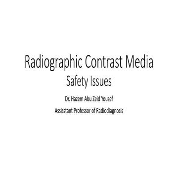 Radiographic contrast media