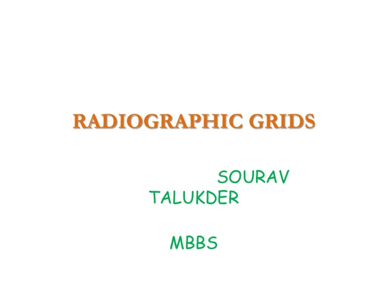 Radiographic grids