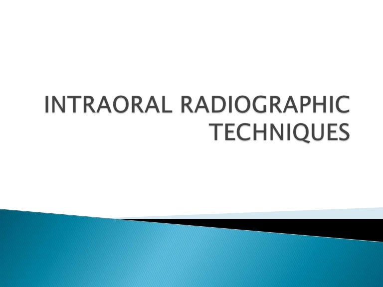 Radiographic techniques