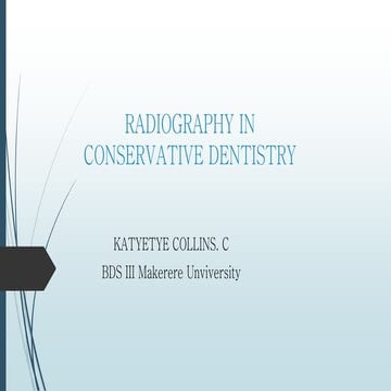 Radiography in conservative dentistry