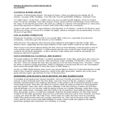 Radio station research