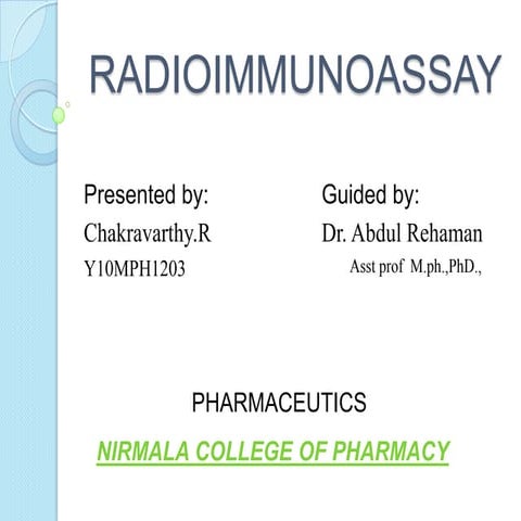 Radio immuno assay
