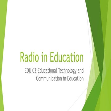 Radio in Education