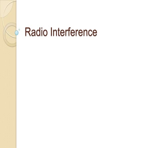 Radio interference