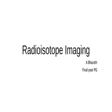 Radioisotope imaging