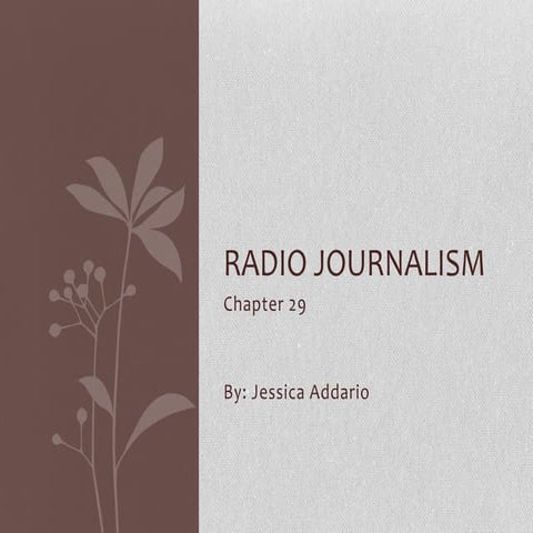 Radio journalism