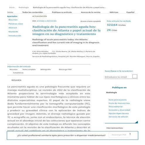 Radiology of Acute Pancreatitis: Atlanta Classification and Imaging ...