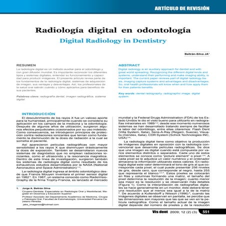 Radiología Digital en Odontología