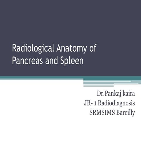 Radiological anatomy of pancreas and spleen