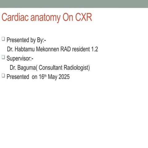Radiographic approach to cardiac enlargement | PPTX