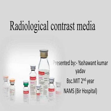 Radiological contrast media