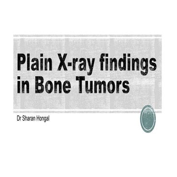 Radiological features in bone tumors