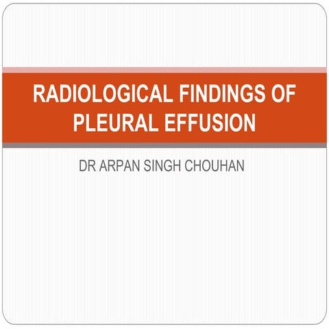 Radiological findings of pleural effussion