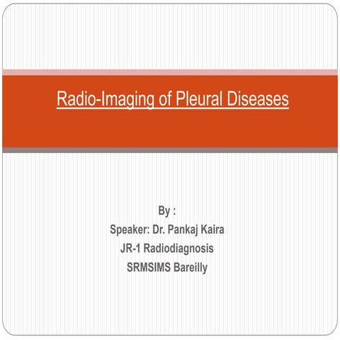 Radiological imaging of pleural diseases 