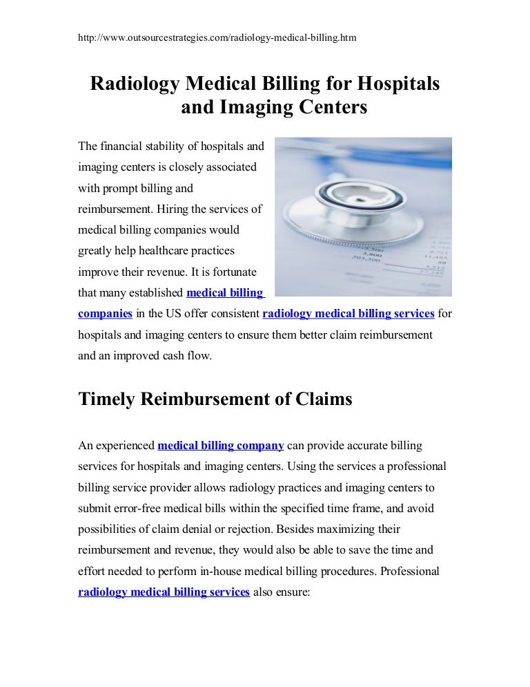 Radiology medicalbillingforhospitalsandimagingcenters