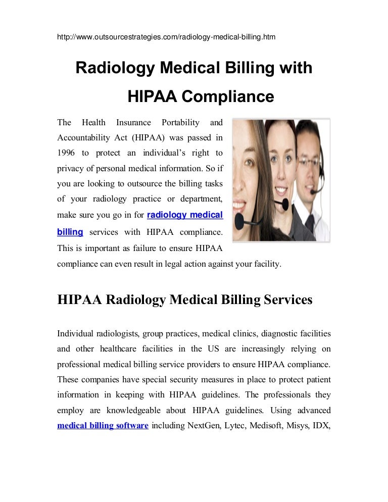 Radiology Medical Billing with HIPAA Compliance