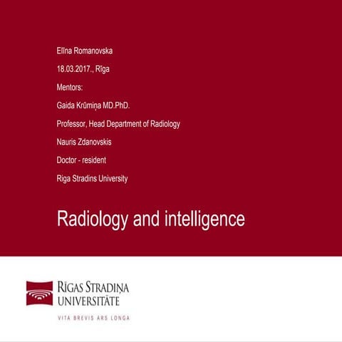 Radiology and intelligence