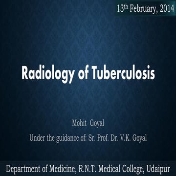 Radiology of Tuberculosis