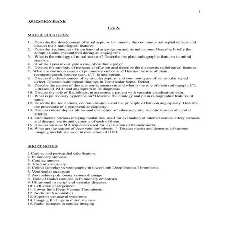 Radiology question bank