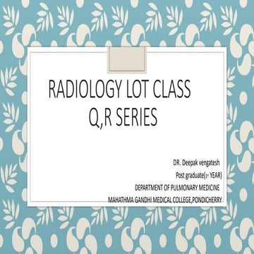 Radiology Lot Class: Key Radiological Signs in Pulmonary Medicine | PPTX