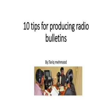 Radio news bulletin