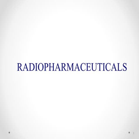 Radiopharmaceuticals