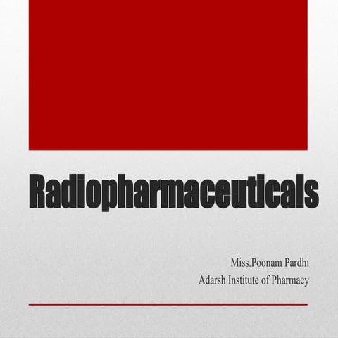 RADIOPHARMACEUTICALS PHARMACEUTICAL .INORGANIC CHEMISTRY