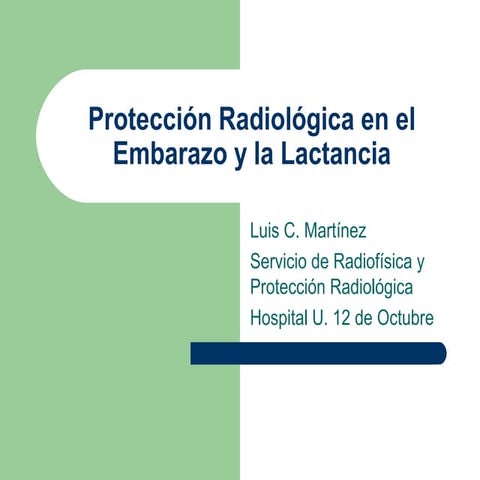 Radioprotección embarazo y lactancia