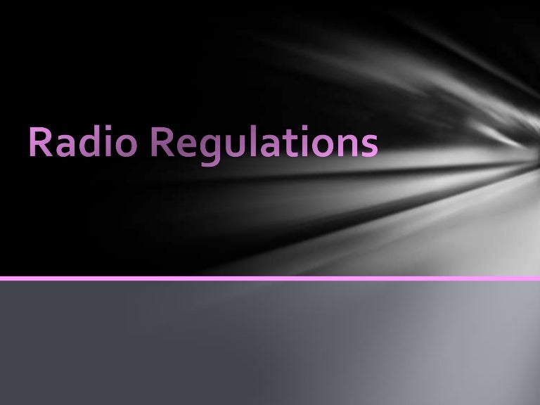 Radio regulations