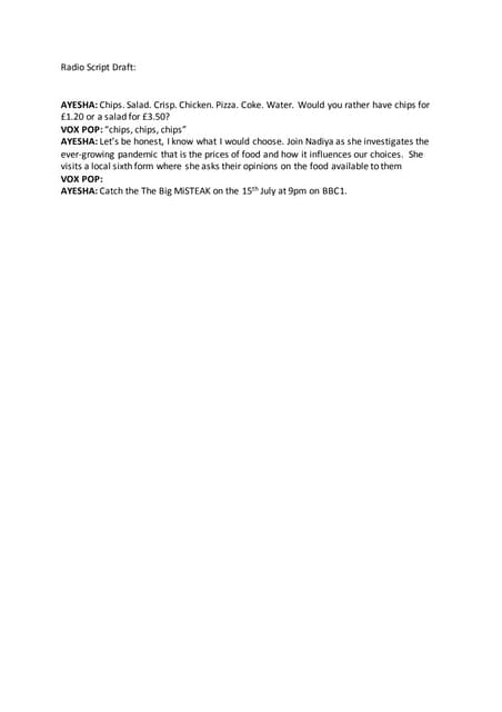 Codes and conventions of a radio advertisements | PPT