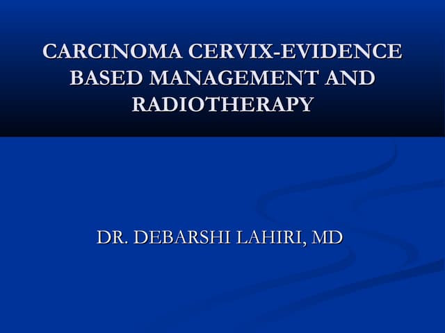 Surgical management of carcinoma cervix | PPTX