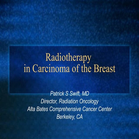 Radiotherapy In Carcinoma Of The Breast