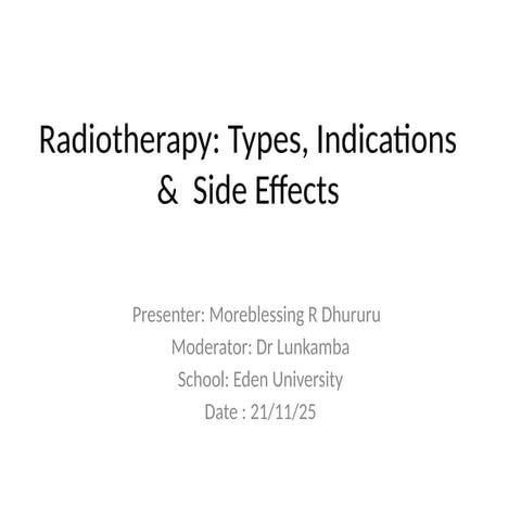 Radiation therapy | PPTX
