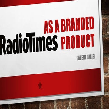 Radio times as a branded product