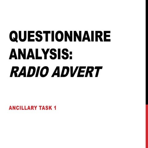Questionnaire Analysis-Radio Trailer