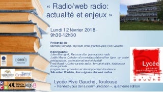 Aux origines des web radios