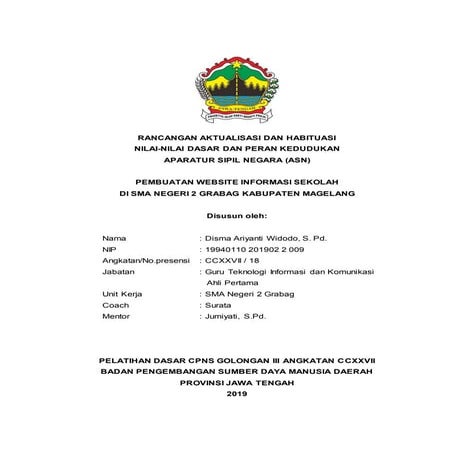 Rancangan Aktualisasi Guru TIK 