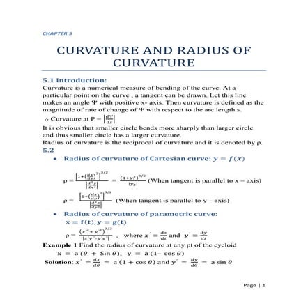 Radius of-curvature