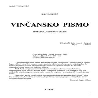 Radivoje pešić-vinčansko-pismo