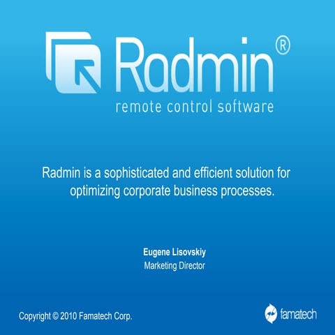 Radmin - efficient solution for business processes optimization