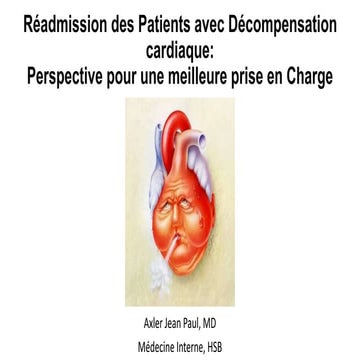 Réadmission des Patients avec Décompensation cardiaque | PPTX