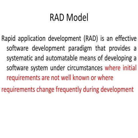 Rapid Application Development(RAD) model