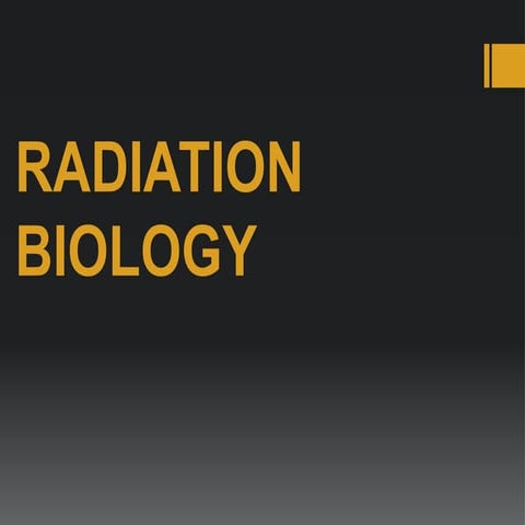 Radiation biology